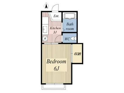コーポノア(1K/2階)の間取り写真