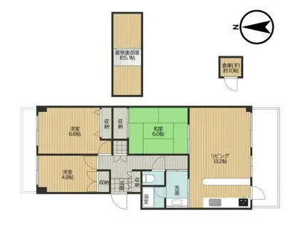 メゾン野口町(3LDK/6階)の間取り写真