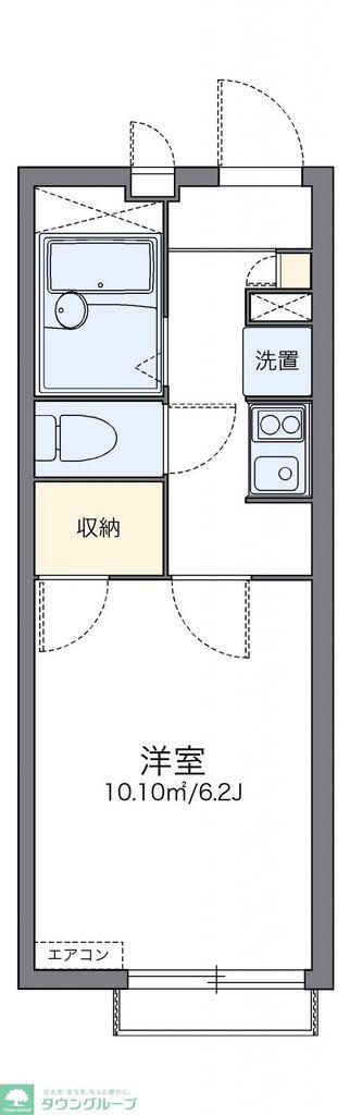 レオパレス日野本町(1K/1階)の間取り写真