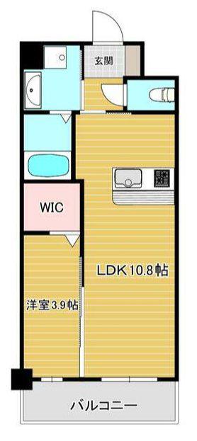 グランジャー小倉(1LDK/4階)の間取り写真