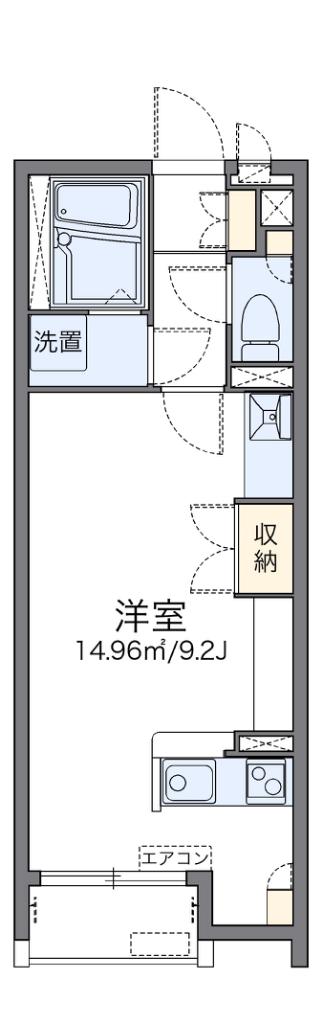 レオネクストマリンCHOFU(ワンルーム/1階)の間取り写真