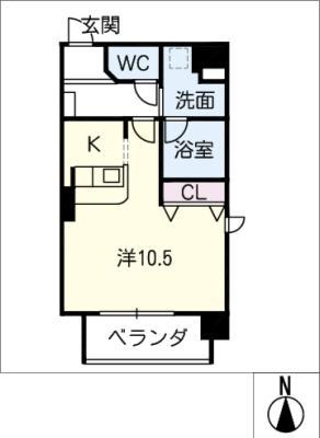 LIFE STAGE 丸の内(ワンルーム/4階)の間取り写真