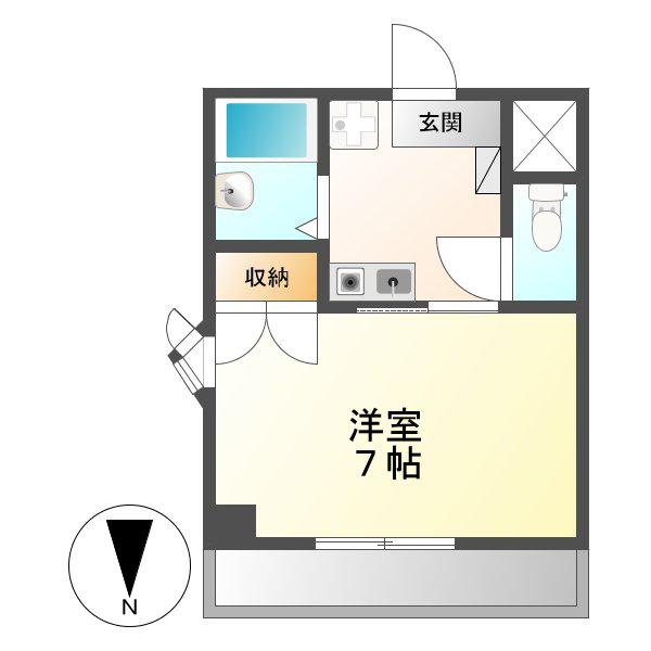 セントラルリッツ(1K/6階)の間取り写真