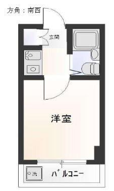 サンヒルズ向原(1K/2階)の間取り写真