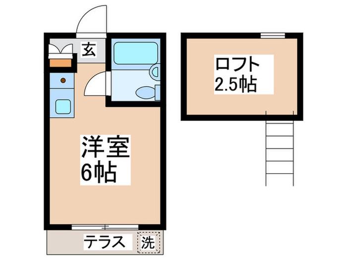コーポ・シングルエイト(ワンルーム/1階)の間取り写真