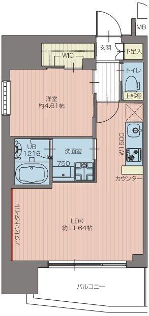 プレジオ池袋ノース(1LDK/4階)の間取り写真
