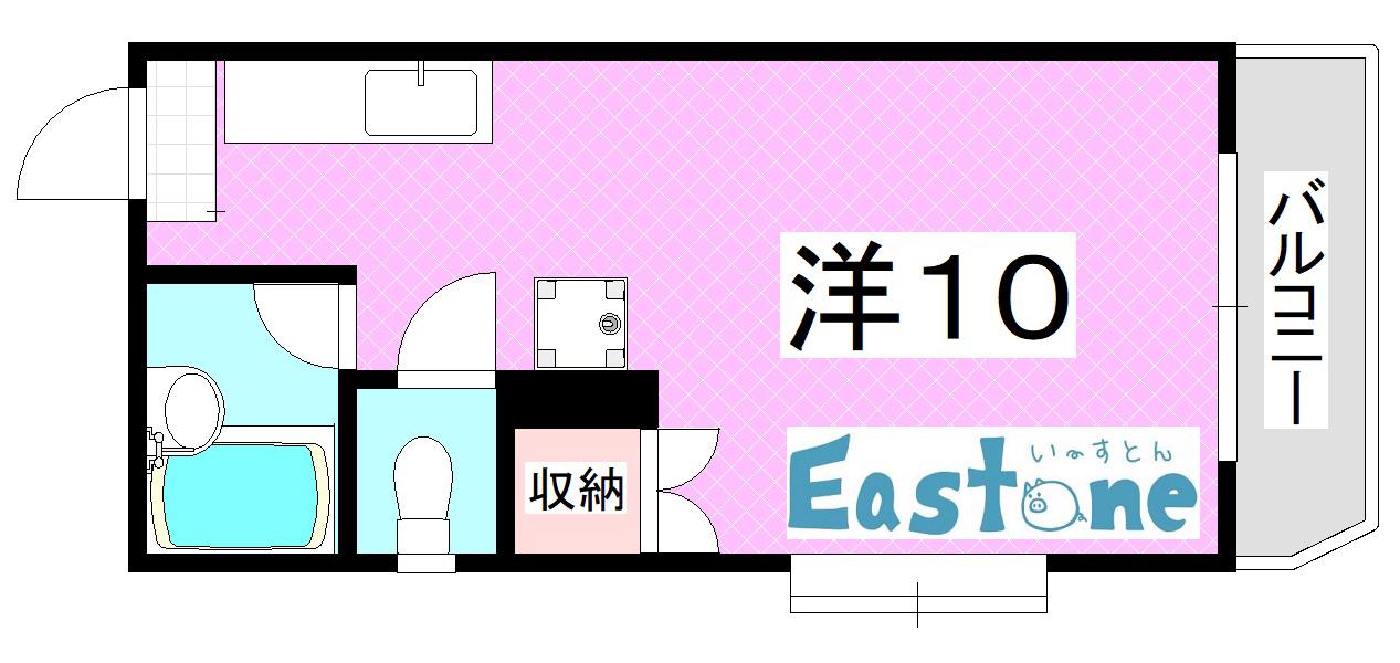 クラムハイツ(ワンルーム/2階)の間取り写真
