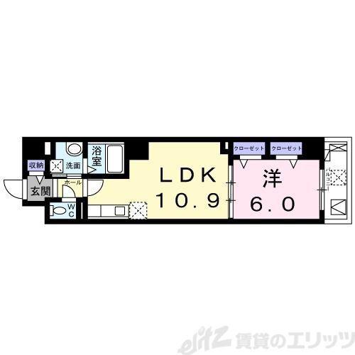 スピカコンフォート(1LDK/5階)の間取り写真
