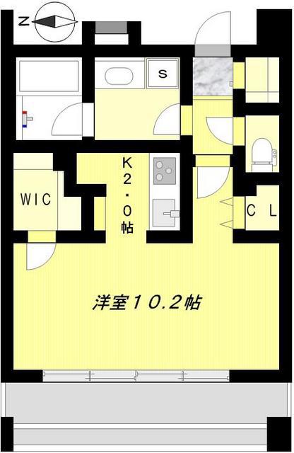 エスティメゾン笹塚(1K/6階)の間取り写真