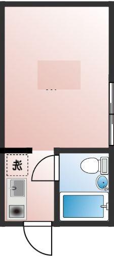 三友ビル(ワンルーム/2階)の間取り写真