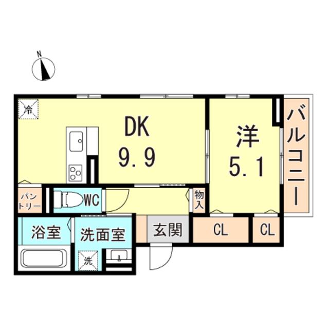 コンフォール甲子園口(1LDK/3階)の間取り写真