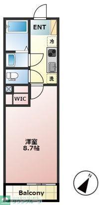 フォレスト西所沢(1K/1階)の間取り写真