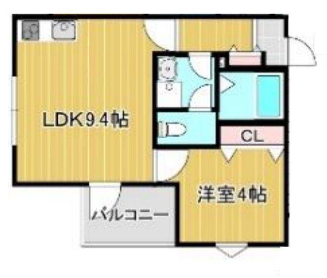 LA-CREA ZII(1LDK/1階)の間取り写真