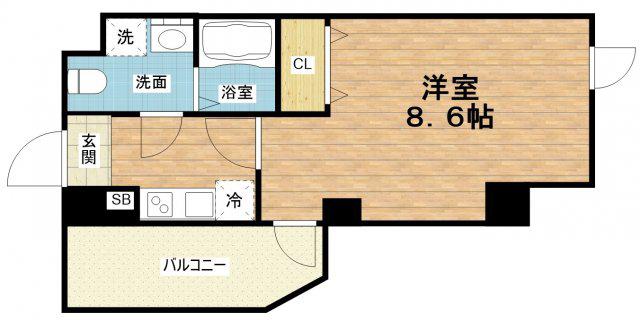 ALIVIO NAGARA(1K/3階)の間取り写真