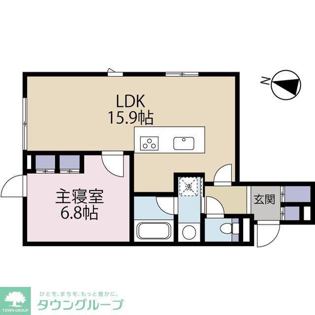 RESIDENCE MOTOMACHI(1LDK/1階)の間取り写真