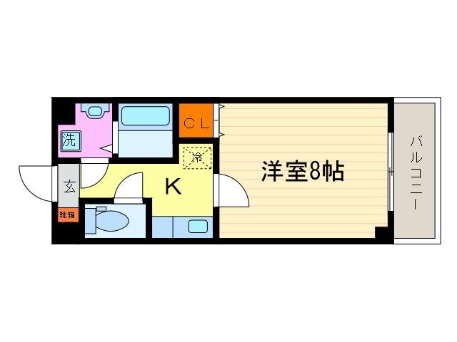 グランレブリー桂パートII(1K/5階)の間取り写真