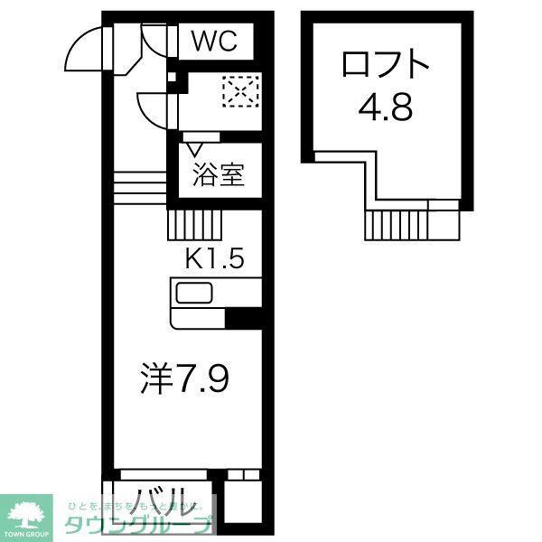 EL SOL IWATSUKA(1K/1階)の間取り写真