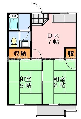 並木ハイツA(2DK/2階)の間取り写真