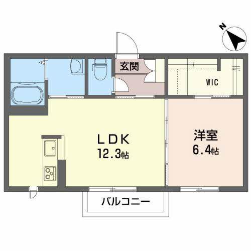 シャーメゾン泉(1LDK/1階)の間取り写真