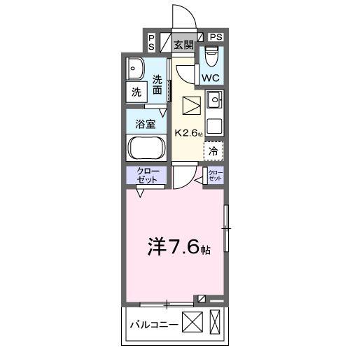 サピーII(1K/1階)の間取り写真
