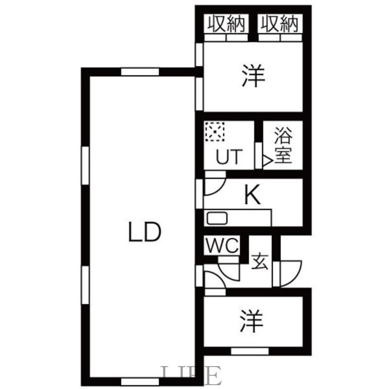 RERE01(2LDK/1階)の間取り写真