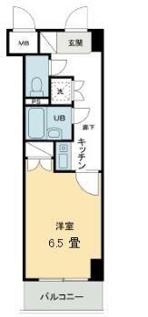 コート新橋(1K/2階)の間取り写真