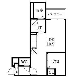 JACK MIYAHARAII(1LDK/2階)の間取り写真