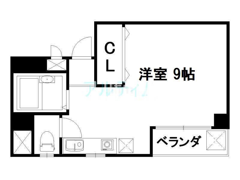 ハイムエルベ(ワンルーム/2階)の間取り写真