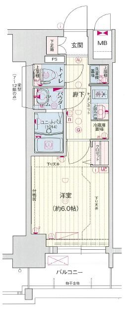 プレサンスNAGOYAシティオ(1K/2階)の間取り写真
