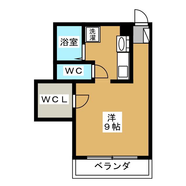 ラフィーネL(1K/1階)の間取り写真