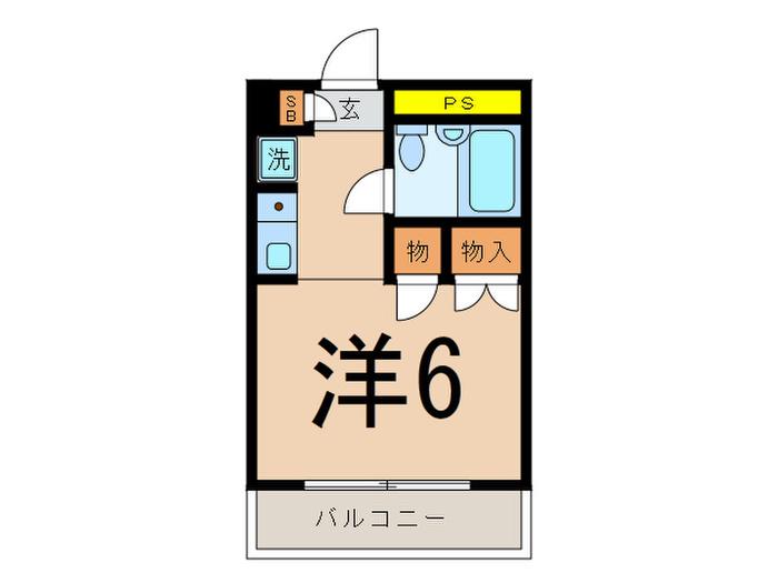 OOKAYAMA FLAT(ワンルーム/2階)の間取り写真