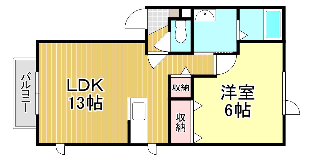 マーキュリーパレス(1LDK/3階)の間取り写真