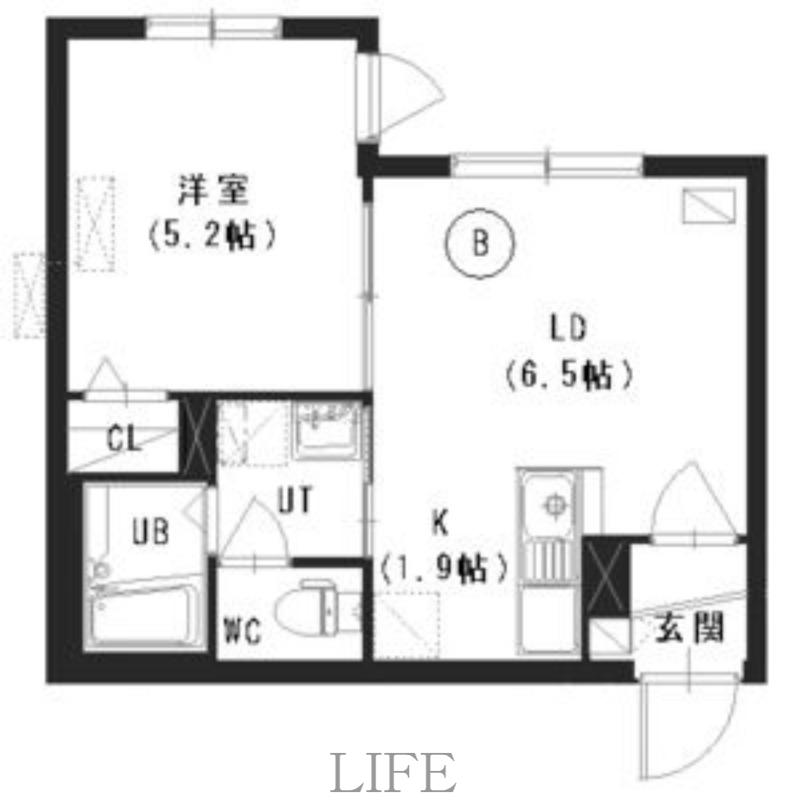 PROGRESS(1LDK/1階)の間取り写真