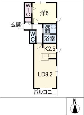 へーベルフラッツ(1LDK/1階)の間取り写真