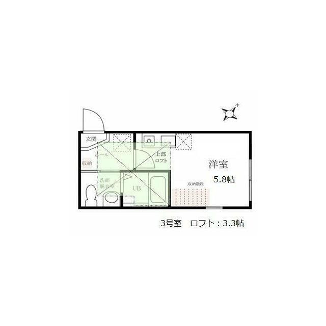 ハーミットクラブハウスK(ワンルーム/1階)の間取り写真