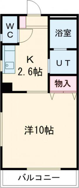 パティオAS(1K/3階)の間取り写真