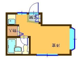 有楽町線 下赤塚駅 徒歩9分 諸費用40000YEN ゼロゼロ1R(ワンルーム/2階)の間取り写真