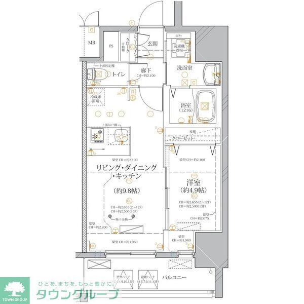 ディアレイシャス浅間町ステーションフロント(1LDK/9階)の間取り写真