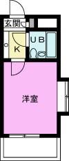 KBC堀切(1K/2階)の間取り写真