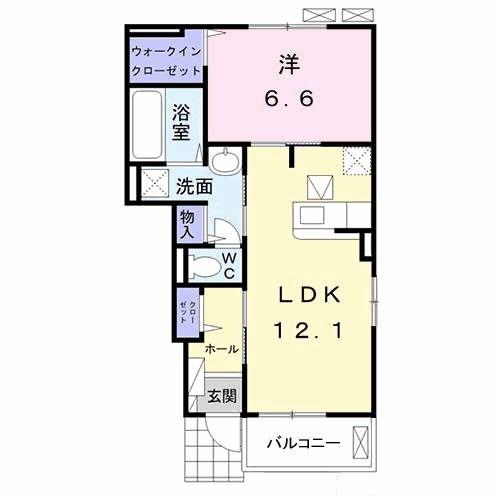 CLEMENT 樹III(1LDK/1階)の間取り写真
