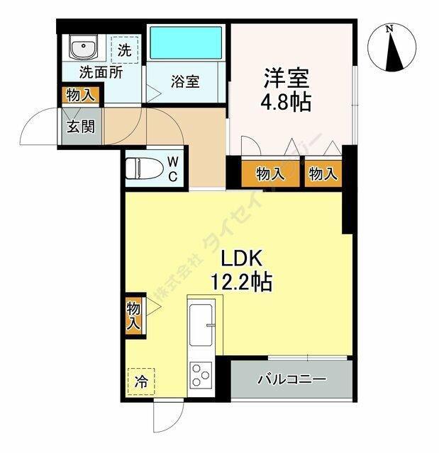 CASA MILA(1LDK/1階)の間取り写真