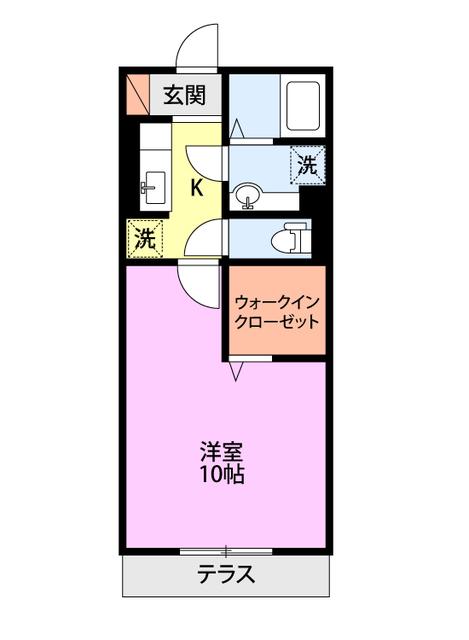 ネージュSIII(1K/3階)の間取り写真