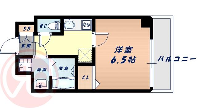 ミラージュパレス南堀江(1K/7階)の間取り写真