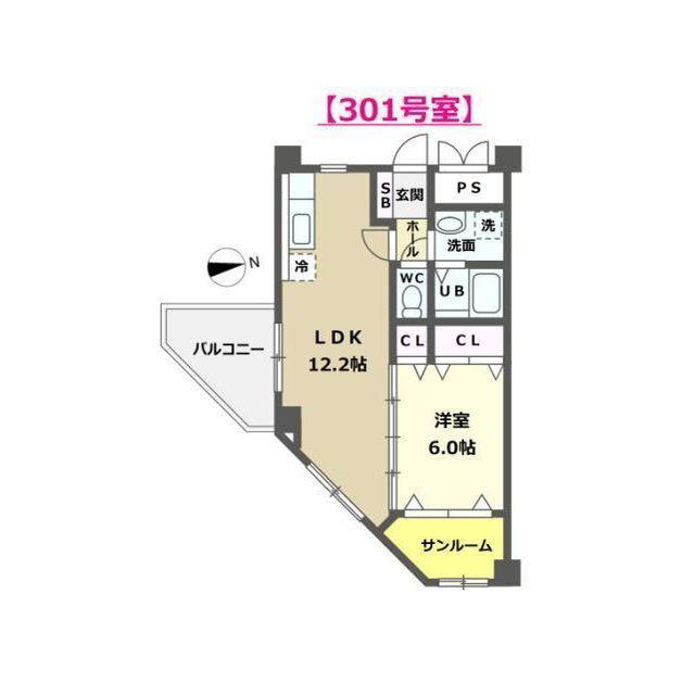 アベニューヒルズKII(1LDK/3階)の間取り写真