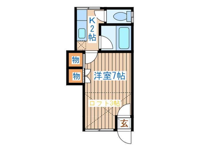 コーポ永浦(1K/1階)の間取り写真
