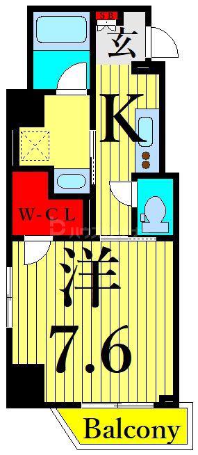 CAVE YUSHIMA(1K/8階)の間取り写真