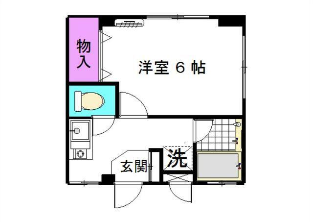 メゾン前沢(1K/2階)の間取り写真