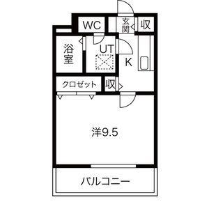 リジェールロワイヤル(1K/2階)の間取り写真