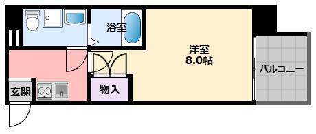 ディアさくら夙川(1K/7階)の間取り写真