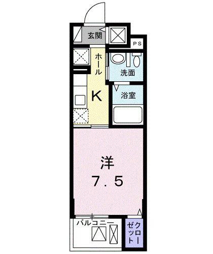 エルブルース(1K/3階)の間取り写真